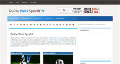 Desktop Screenshot of guide-paris-sportif.fr