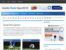 Tablet Screenshot of guide-paris-sportif.fr